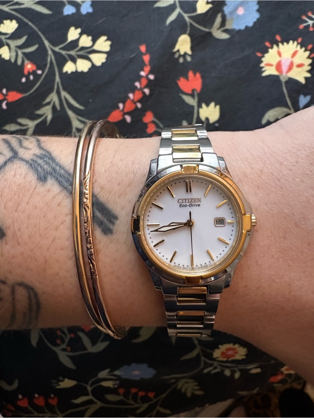 Citizen Two-Tone Gold and Silver Eco-Drive Wristwatch